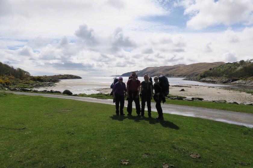 The end at Inverlussa. Group shot (L-R) me, Marcus, Louisa and Lisa