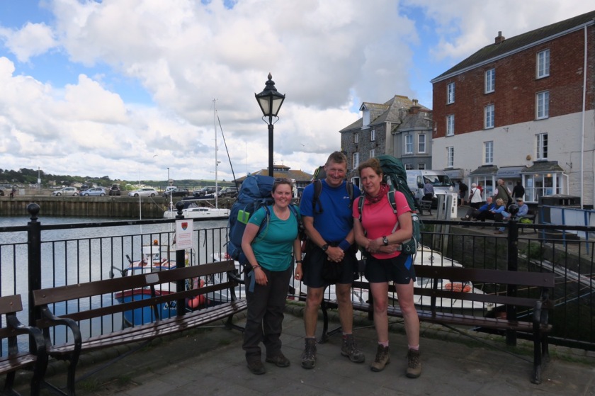 Ronnie, Julie and I at Padstow harbour