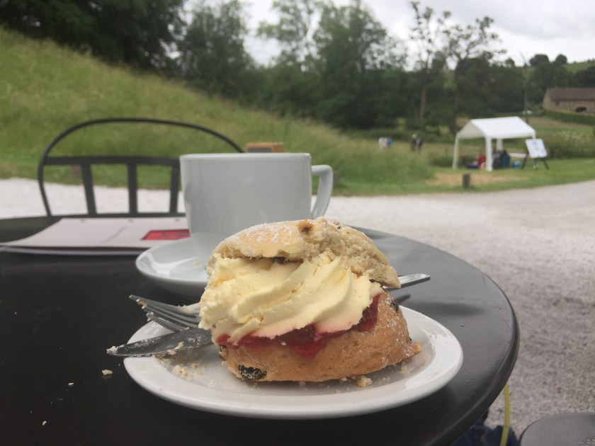 Mmm cream scone at Haddon Hall