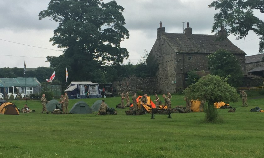 The cadets setting up camp The cadets setting up camp